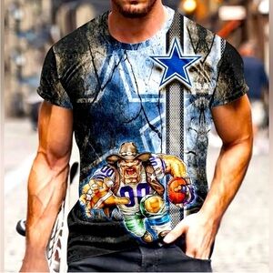 NWT!!! Men's Big & Tall Graphic dual-sided T-Shirt with Star and Football logo